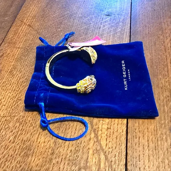 Kurt Geiger FULL SET Rainbow & Gold Eagle Ring, Earrings, Necklace, & Bracelet